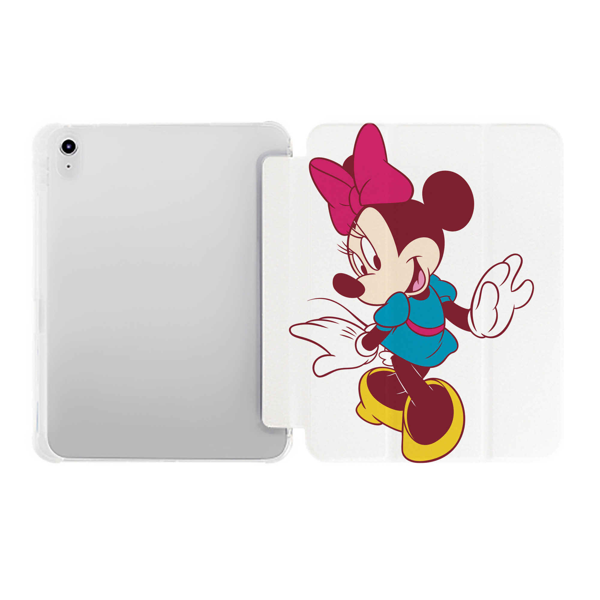 （画像用） ミッキーマウス Mickey Mouse IPad ケース ペン収納付き 三つ折りスタンド PUレザー×シリコン 対応機種9.5/10.5/10.9インチ